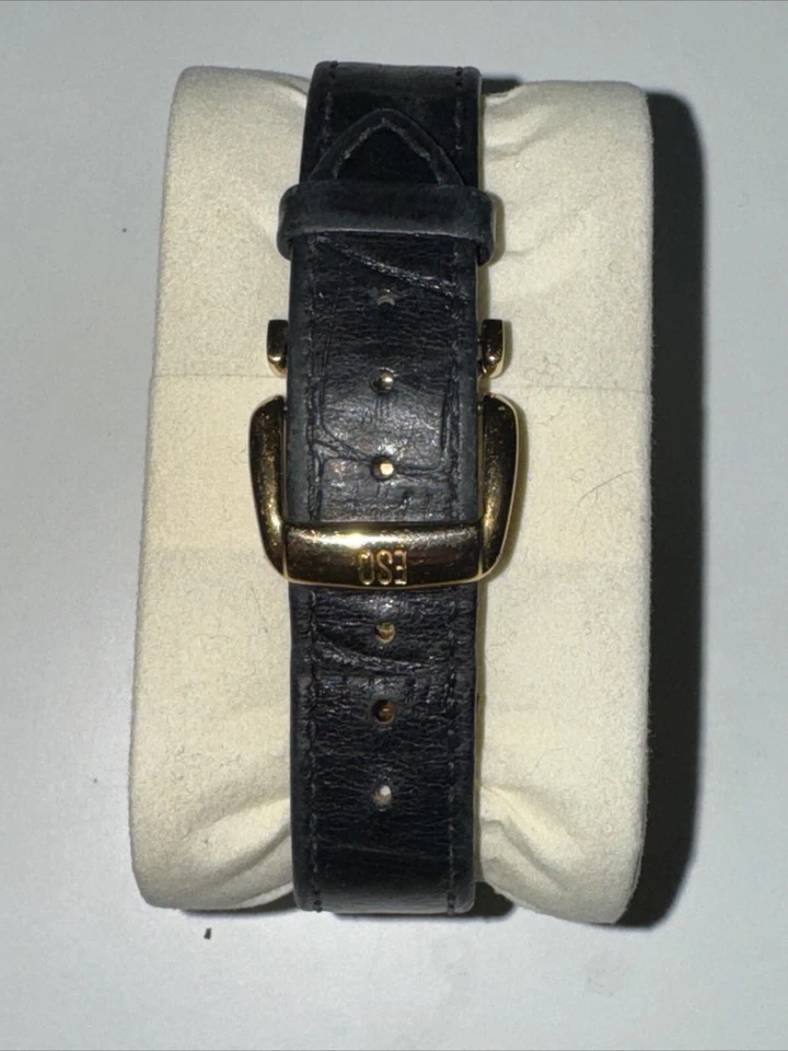 Reloj Suizo ESQ Hombre 36mm Esfera Azul Acero Inoxidable Fecha Grande Redondo Batería Nueva Foto 3 de 4