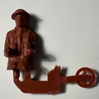 Brown unpainted DINKY Toys 622 Bren Gun Carrier Driver / Steering Wheel lot #1