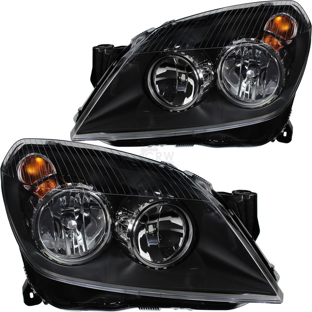 Headlight Set Set Opel Astra H Year 03/0412/09 > H7+ H1+ Engines Clear/Black eBay