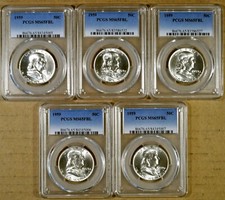 1959 PCGS MS65 FBL Franklin Half Dollar - 100% Blazing White