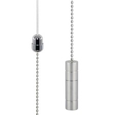 ElekTek Bathroom Ceiling Light Pull Cord Switch Fob Handle & 80cm Chrome Chain