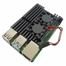 CNC Case Cover Enclosure Heatsink For 4 4B 4 B+ Cooling Fan #E10