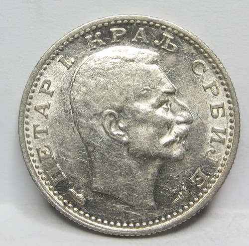 SERBIA YUGOSLAVIA 50 para 1915 About UNC NO Signature Schwartz Silver King #F44 - Picture 6 of 6