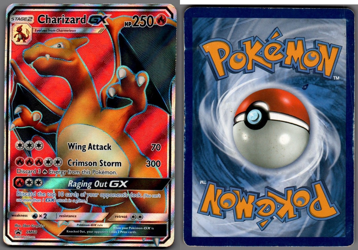 2017 Pokemon, Sun & Moon Promos, #SM60 Charizard GX, Holo Black