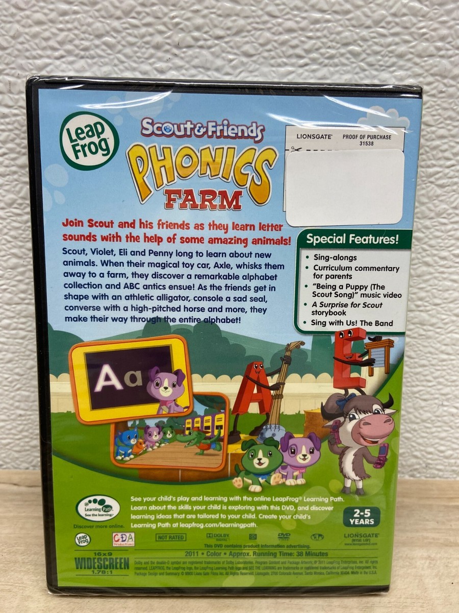 Leap Frog Scout & Friends Phonics Farm Early Reading Skills DVD