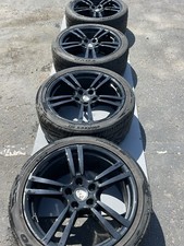 PORSCHE CAYENNE GTS 958 BLACK 21 RIMS  WHEELS TIRES 295/35R21 OEM 7P5601025M