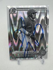 2021 Bowman BDC-25 Ray Wave Yohendrick Pinango Chrome SIGNED Toronto Blue Jays