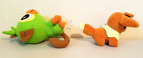 2 Pokemon GROOKEY and EEVEE Keychain Stuffed Animal Plush 6" - Picture 5 of 7