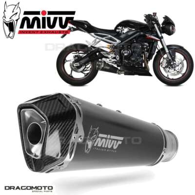 Exhaust TRIUMPH STREET TRIPLE 765 2021 2022 MIVV Delta Race Black