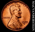 1955-S Lincoln Wheat Cent - Choice Gem Brilliant Unc  No Reserve  #L3446
