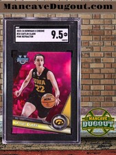 Caitlin Clark 2023 24 Bowman Chrome University - Pink Refractors #34 RC-SGC 9.5