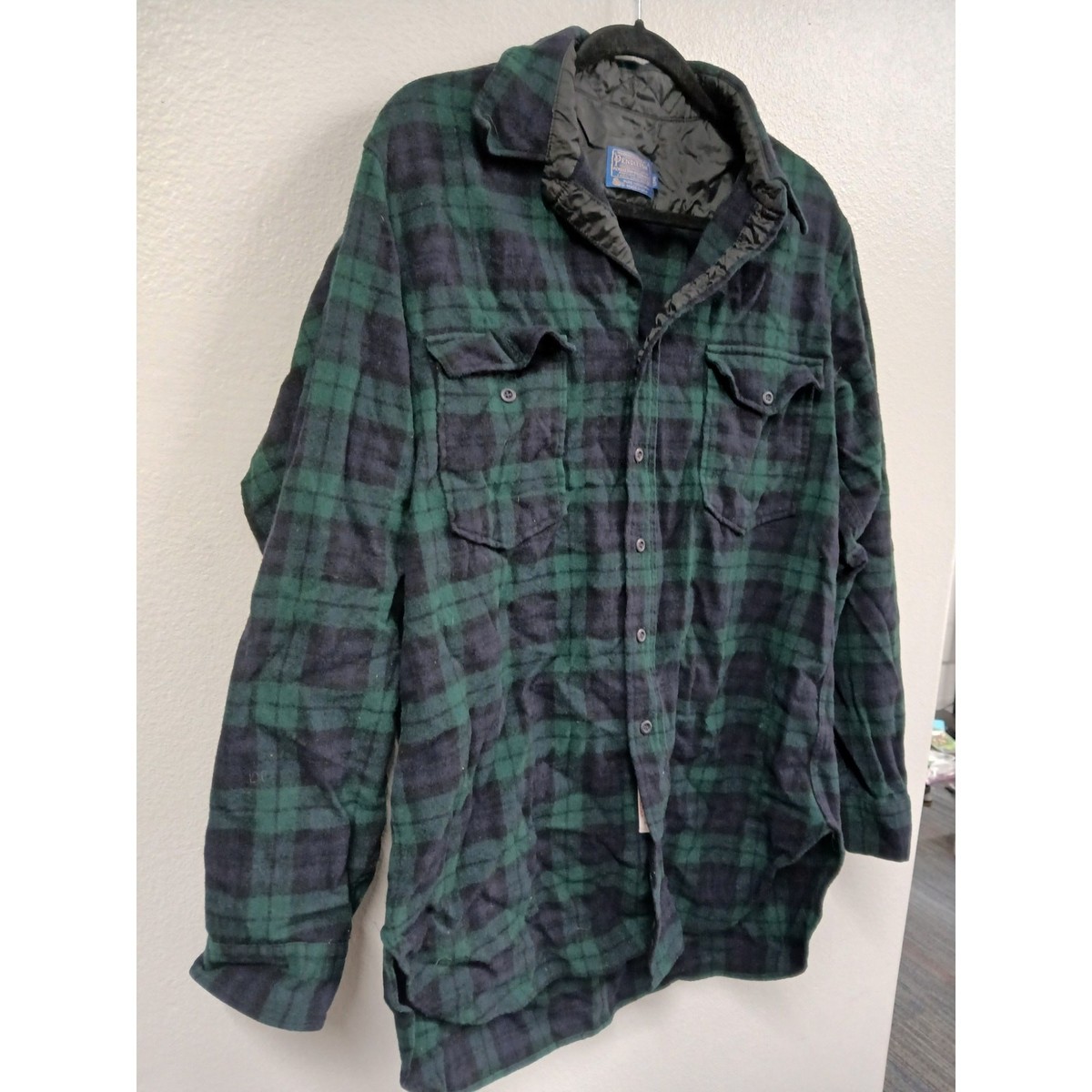 authentic vintage Pendleton Woolen Mills 100% Virgin Wool Shirt Jacket XL Long View 2