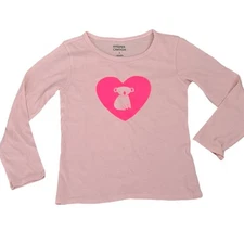 NWT Harper Canyon Girls Long Sleeve Pink  Koala Heart  Top Size 4 