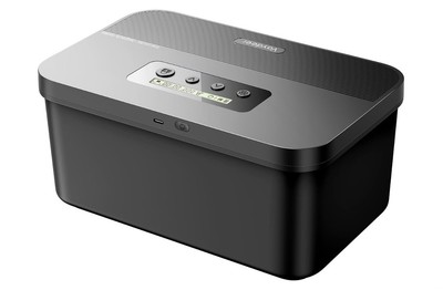 VAYDEER Schlosskasten, abschließbare Box für Lebensmittel, Medikamente, Technik und Heimsicherheit, schwarz