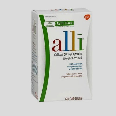 Orlistat Weight Loss Aid Refill Pack 120 Capsules 60 Mg in USA