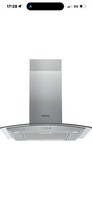 Hotpoint 70cm Curved Glass Stainless Steel Cooker Hood PHGC74FLMX. RRP £199