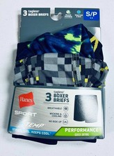Hanes Boys' X-Temp 3-Pack Boxer Briefs Small