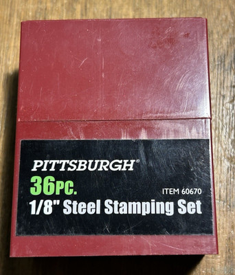 Pittsburgh Stamping Set Letter Number Punch Steel A-Z, 0-9 Metal Tool