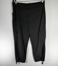 Social Standard by Sanctuary Womens Pants Black XL Cargo High Rise Cotton Blend