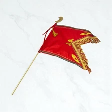 Flag Spear Halberd Silver Wood Eastern Scene Nativity 59 Cm