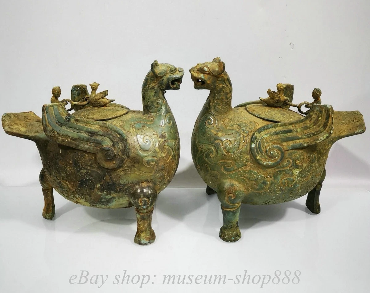 蓝色中国风青铜香炉| eBay