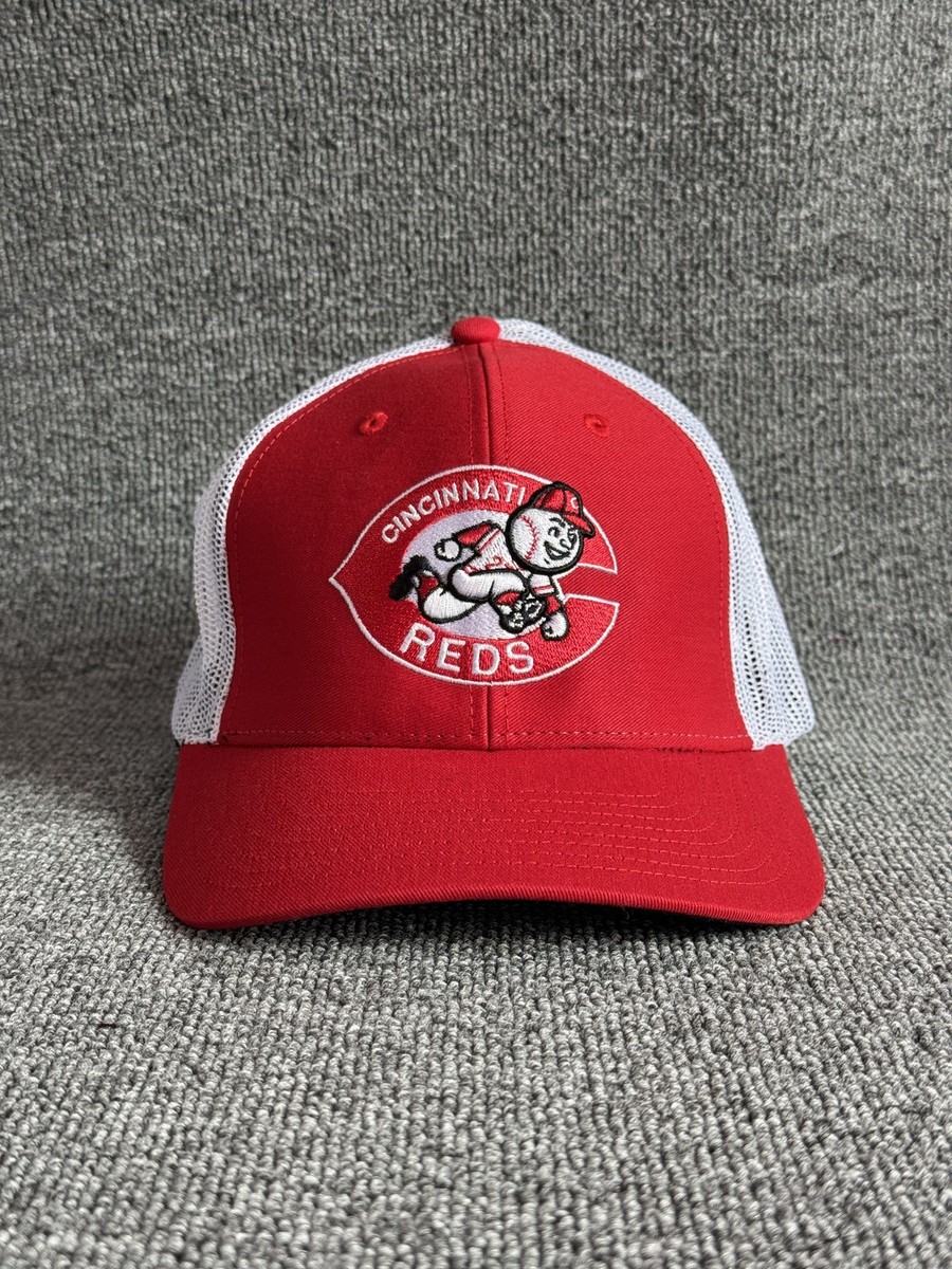 '47 Brand Cincinnati Reds MLB Trucker Snapback Hat Red White Mascot Logo