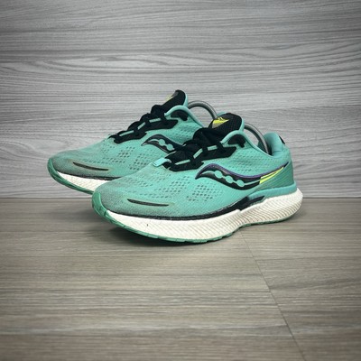 Saucony Triumph 19 Turnschuhe Größe 8,5 Laufschuhe Turnschuhe grün schwarz aqua