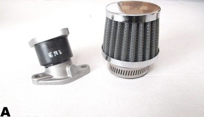 Set Tuning Ansaugstutzen gefräst + Luftfilter Honda CY 50