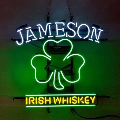 Jameson Irish Whiskey Neon Sign Light Cave Bar Club Wall Decor 19x15