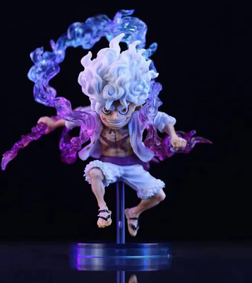 10Cm Mini One Piece Luffy Gear 5 Action Figure Sun God Nika Statue Anime Figurin