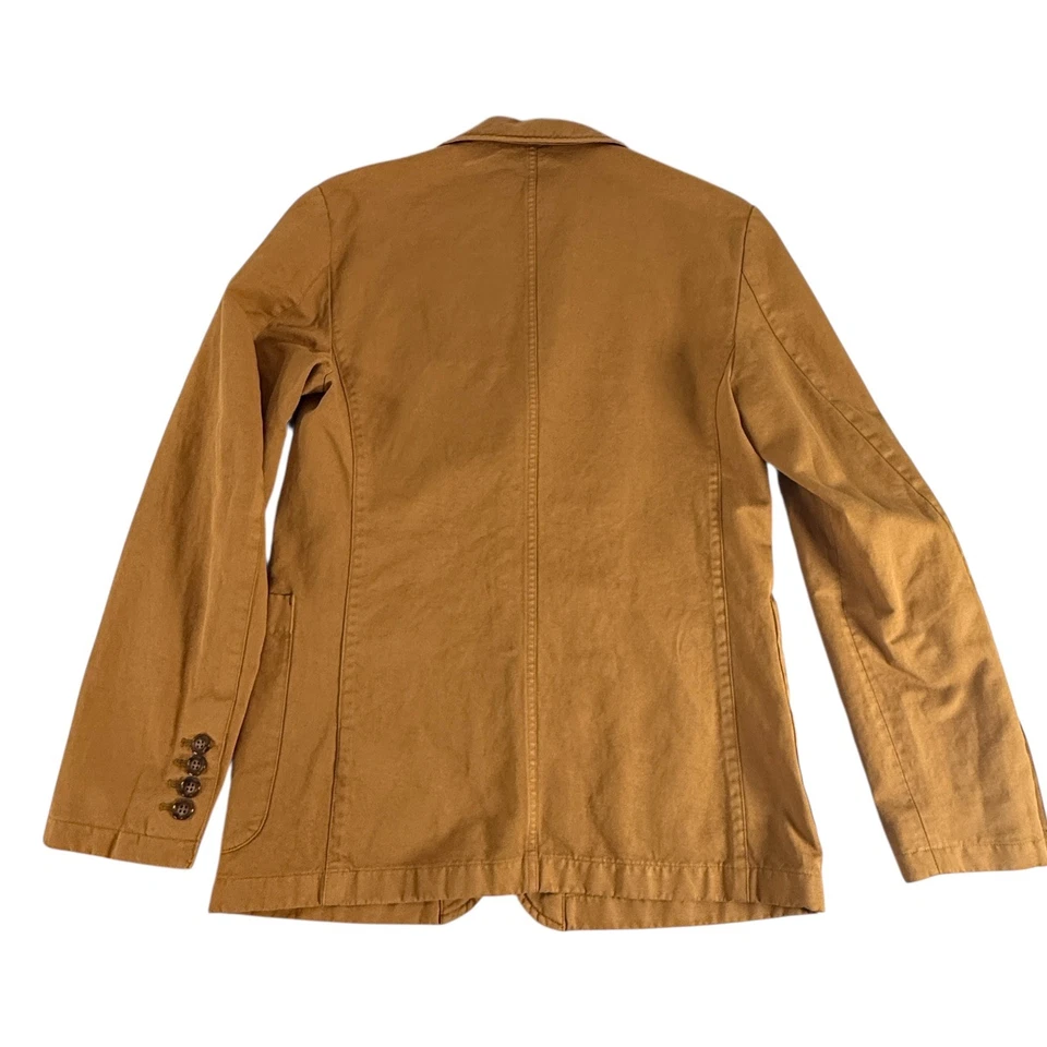 Abrigo Chaqueta Blazer J Crew Para Hombres Algodón Tostado Camel Granero Talla 36 Preppy Deportes Foto 4 de 4