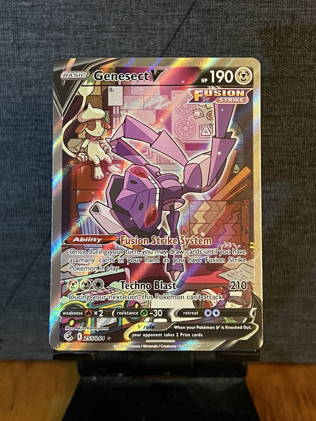 Genesect V (Alternate Full Art) 255/264 Swsh08: Fusion Strike Holo Near Mint