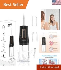 Cordless Rechargeable Water Dental Flosser Oral Irrigator with 3 Modes  4 Tips