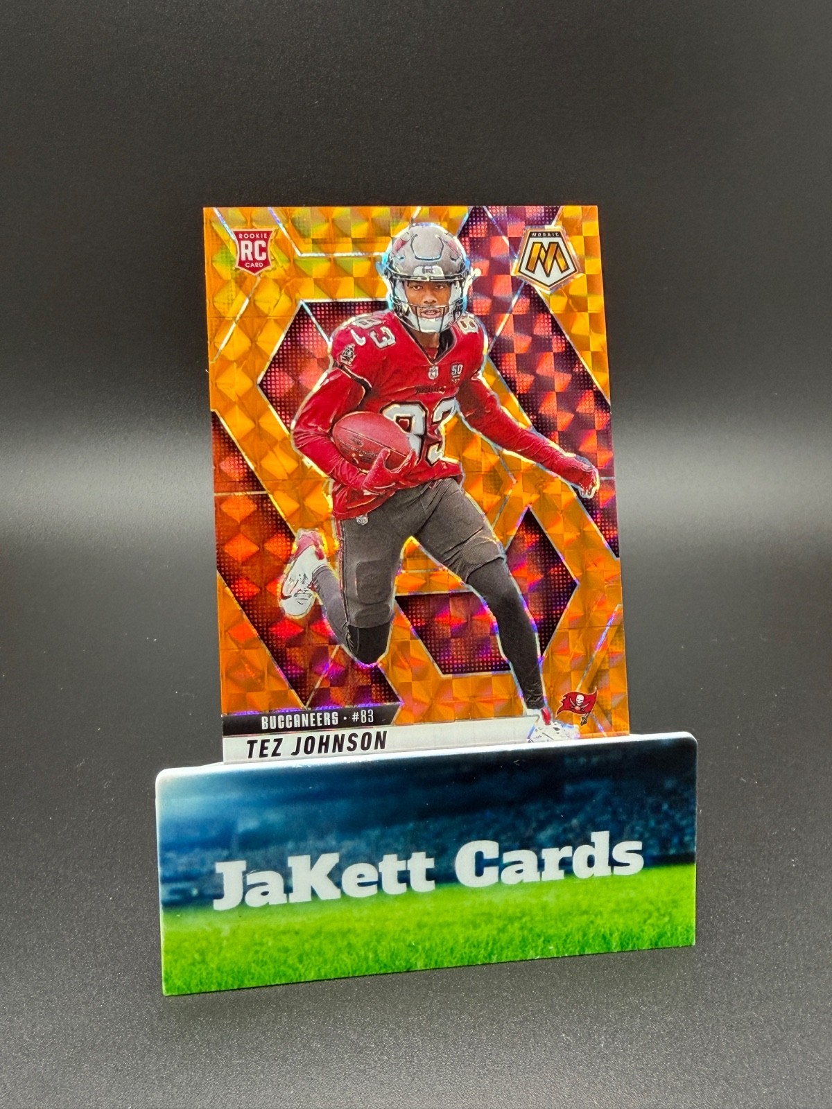 2025 Panini Mosaic NFL - Tez Johnson #316 Orange Mosaic /199 RC - Tampa Bay