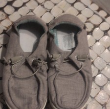 Hey Dude Women's Flats Slip-On Comfort Canvas Gray Casual Loafer US 7