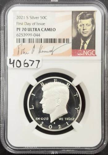 2021 S Kennedy Silver Half Dollar - NGC PF70 Ultra Cameo ( 40677 )