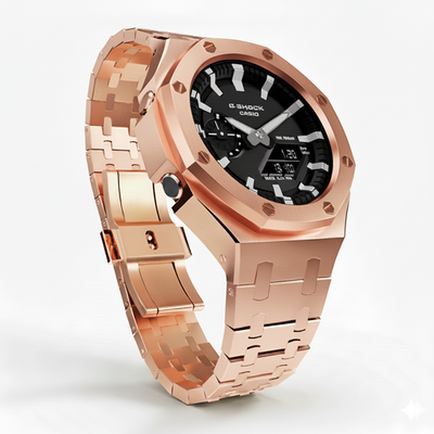 G-shock Ga2100-1A1 カシオーク カスタマイズ ローズゴールド Casioak Mod Watch GA-2100 Rose Gold All Metal Watch GA2100-1A | eBay