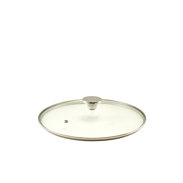 GenWare Glass Lid For Cast Aluminium Casserole Dish For Oven Stove Cooking 28cm
