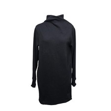 Athleta Cozy Karma Mock Neck Dress Black Long Sleeve Size Small
