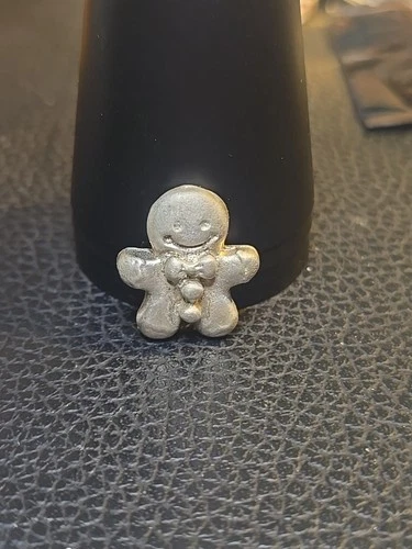 Gingerbread Man .999 SilverBullion Bar  8.8grams Hand Poured Sand Cast