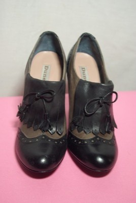 Dune Damen Brogue Lagenlook Smart Quasten Absatz Schuhe Größe 40