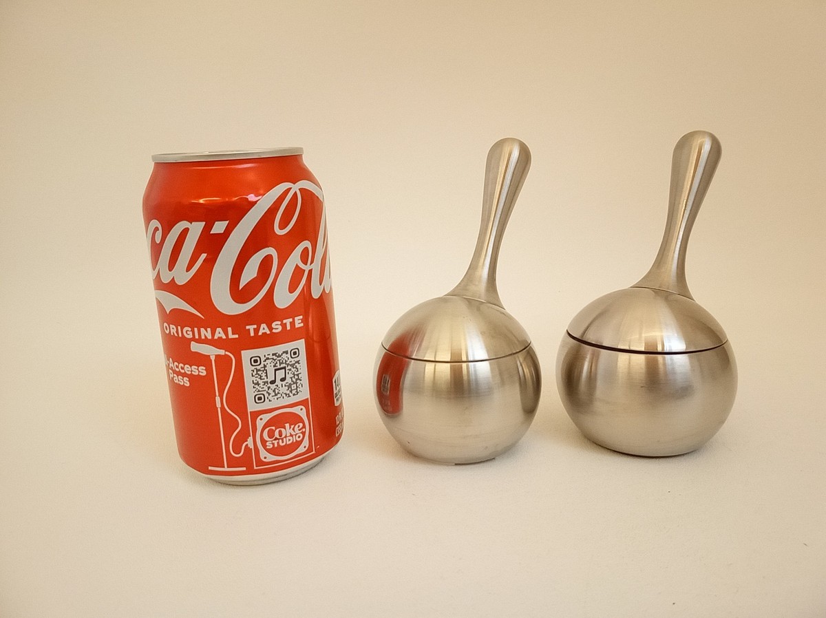 Georg Jensen Denmark salt pepper mills grinders Twist maracas