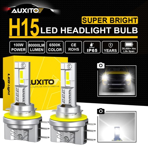AUXITO H11 LED Headlight Kit – 500% Brighter, 6500K Cool White, High/Low Beam – Plug & Play