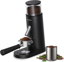 Portable Burr Coffee Grinder with 60 Settings  LCD Timer for Home  Travel