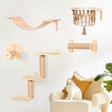 TAKEKIT Cat Wall Shelves and Perches, Wall Mounted Cat Furniture with Hammock...