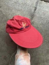 Vintage 90s Long Duck Bill Cutter And Buck Fly Fishing Hat Cap Red USA
