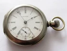 Antique Waltham Pocket Watch 18 size 15 jewels Silverine case for Parts-Repair