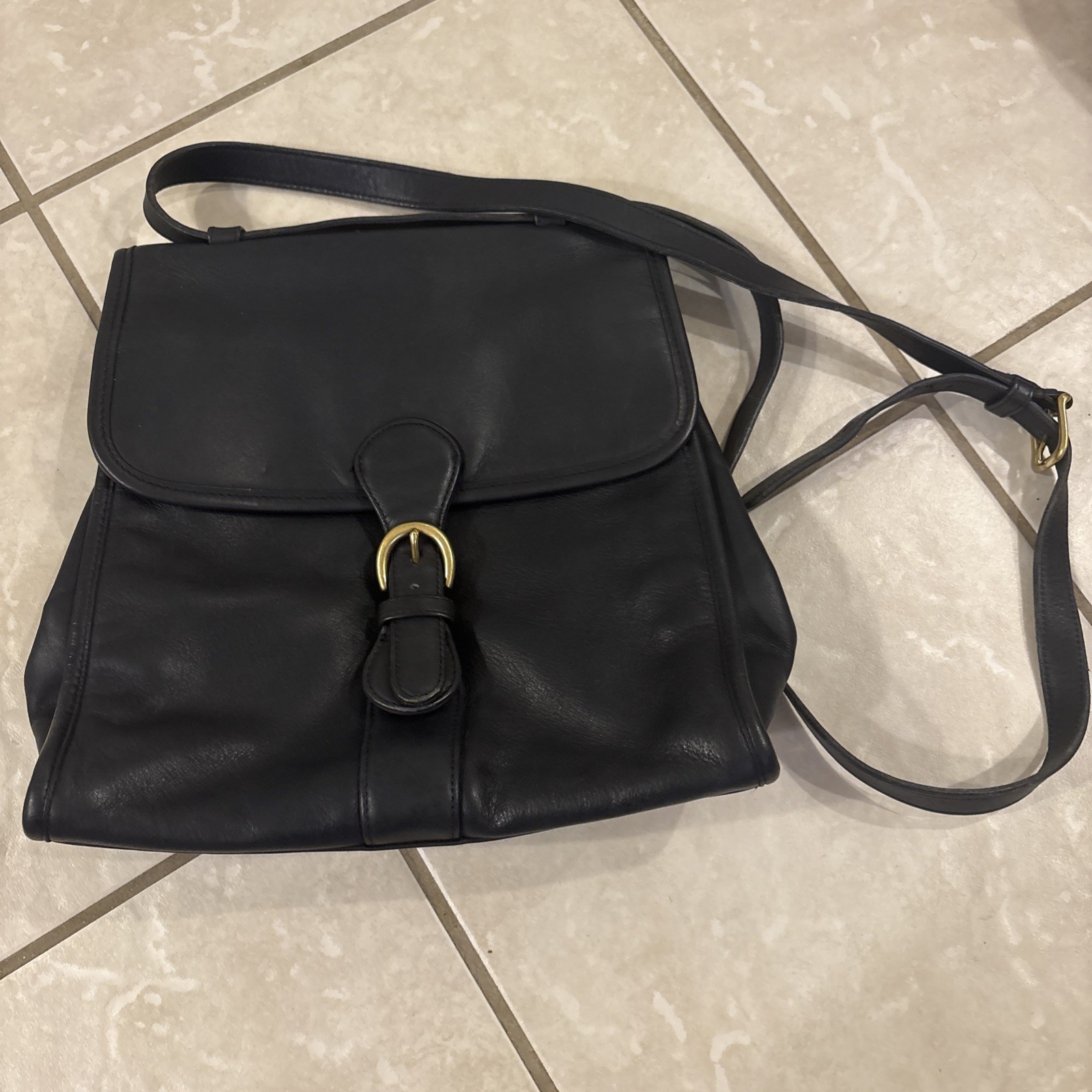 COACH Project Bag - Black Square Leather Shoulder Handbag