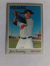 2019 Topps Heritage 1970 Cloth Stickers #9, Jose Ramirez