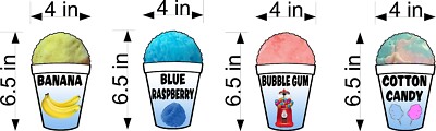 SHAVE SHAVED ICE COOLER OR TRUCK DECALS 21 FLAVORS CHOOSE FROM YOU PICK NEW!